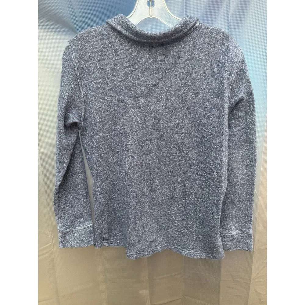 The Children's Place Heathered Navy Quarter Zip Fleece Sweater SZ L 10/12